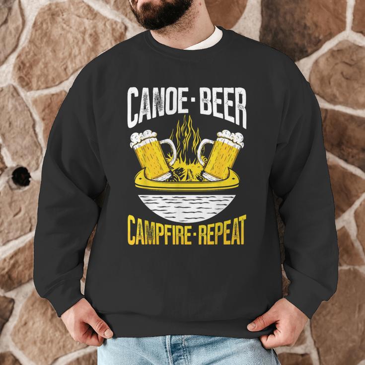 Canoe Beer Campfire Repeat Kayak Canoe Men Graphic Sweatshirt