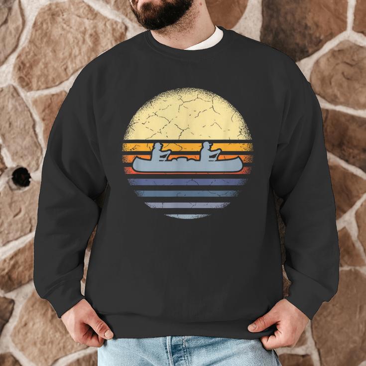 Canoe Canoeing Vintage Sunset Men Graphic Sweatshirt Canoe Canoeing Vintage Sunset Men Graphic Sweatshirt