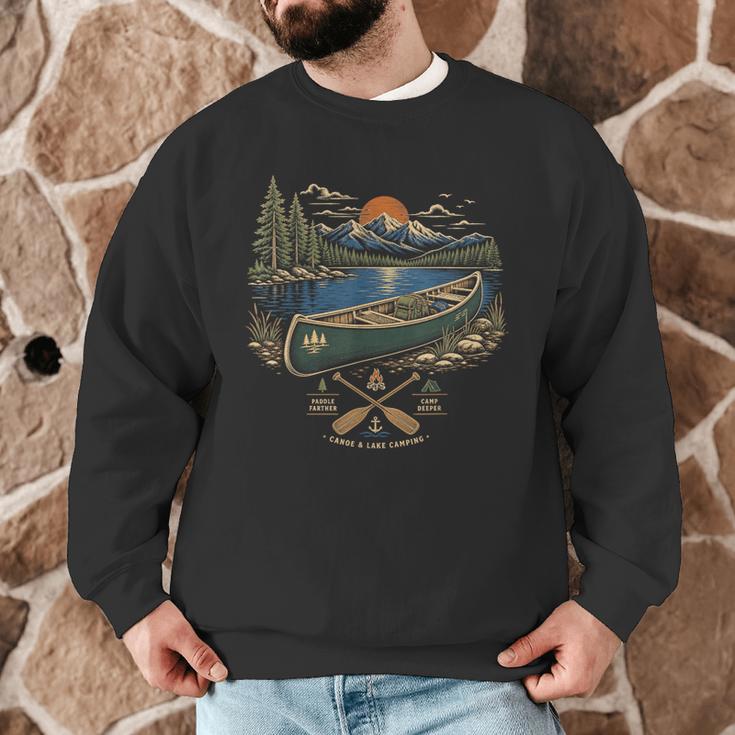 Canoe And Lake Camping Paddle Camp Men Graphic Sweatshirt