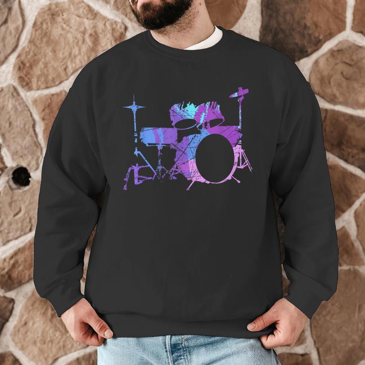 Cool Drum Kit Percussion Vintage Retro Drummer Costume Men Graphic Sweatshirt Cool Drum Kit Percussion Vintage Retro Drummer Costume Men Graphic Sweatshirt