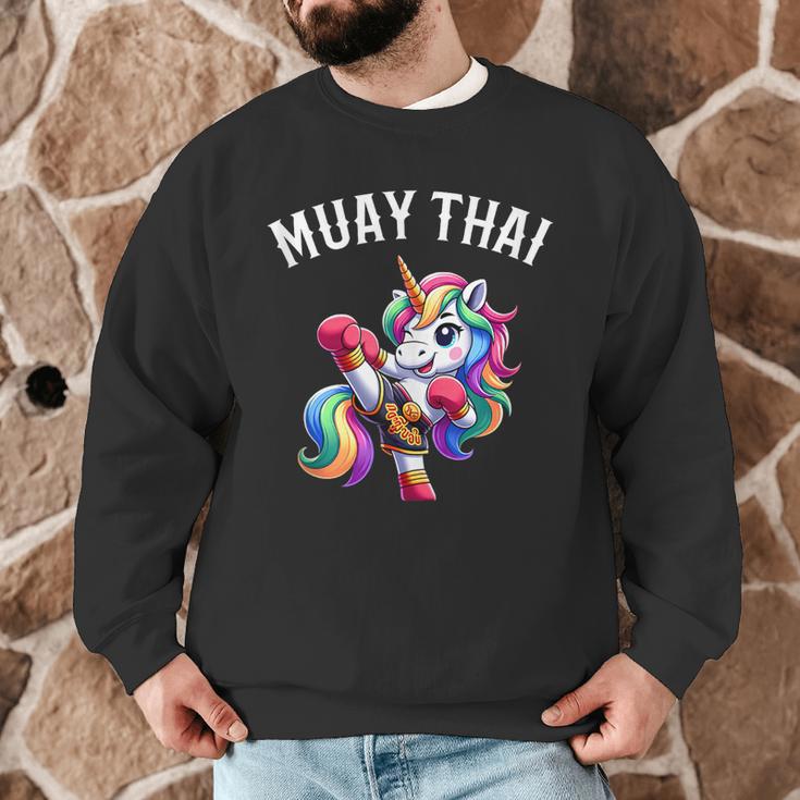 Cute Muay Thai Unicorn Men Graphic Sweatshirt Cute Muay Thai Unicorn Men Graphic Sweatshirt
