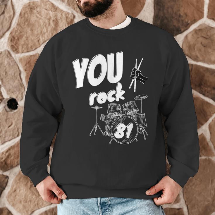 Drum Kit Drummer 81 Years 81st Birthday Men Women Men Graphic Sweatshirt Drum Kit Drummer 81 Years 81st Birthday Men Women Men Graphic Sweatshirt