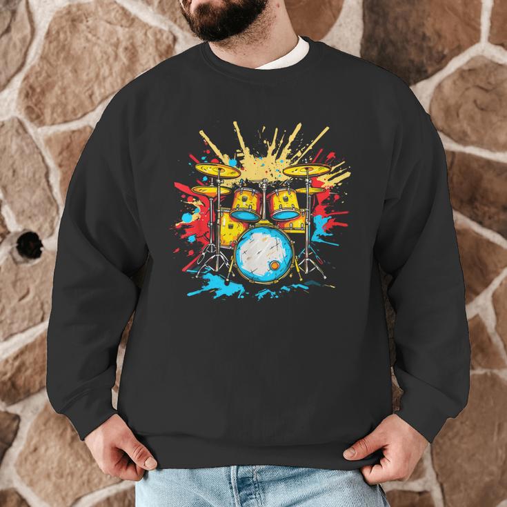 Drum Kit Steamwave Music Band Men Graphic Sweatshirt Drum Kit Steamwave Music Band Men Graphic Sweatshirt