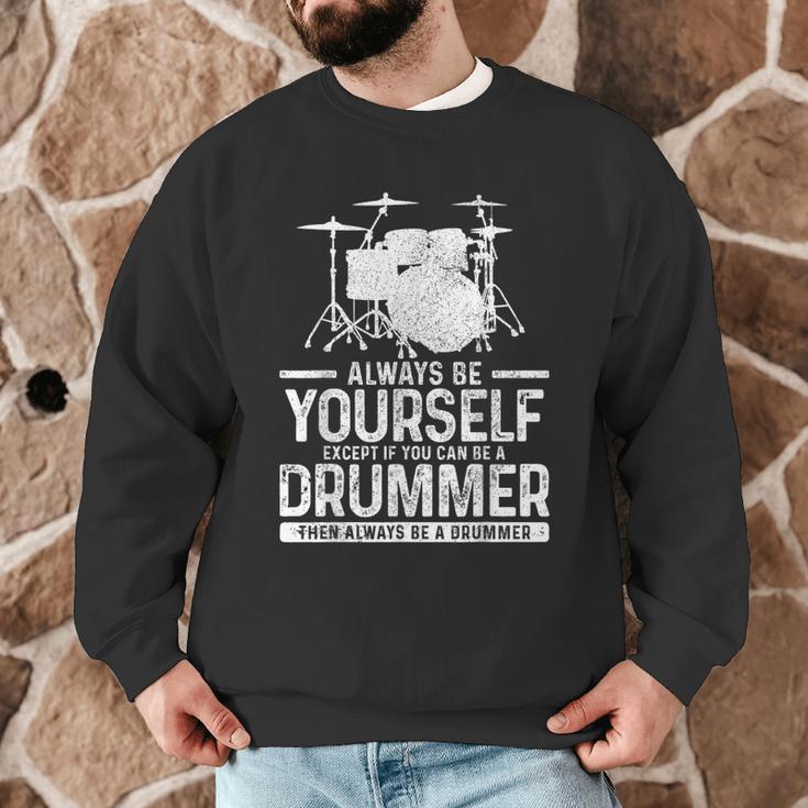 Drummer Drum Kit Saying Drummer Men Graphic Sweatshirt