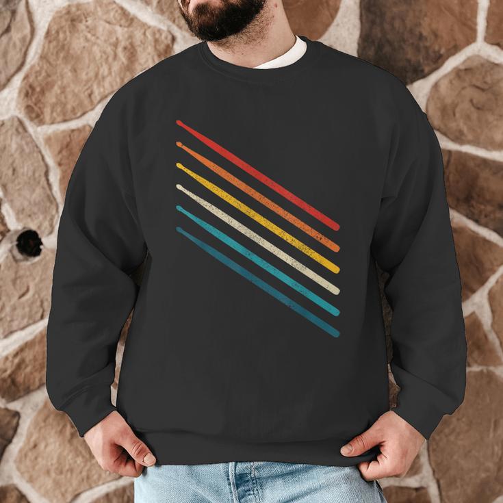 Drummer Drum Kit Vintage Retro Drummer Men Graphic Sweatshirt