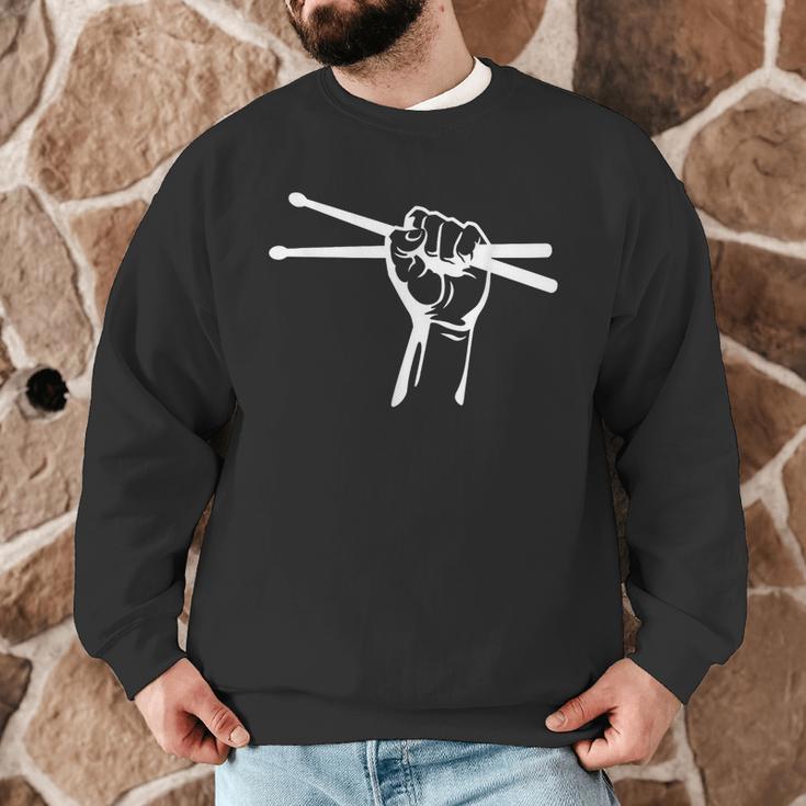 Drumsticks Hand Drum Kit Drummer Men Graphic Sweatshirt Drumsticks Hand Drum Kit Drummer Men Graphic Sweatshirt