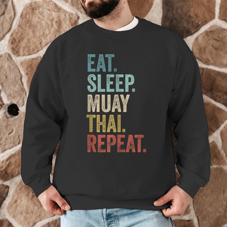 Eat Sleep Muay Thai Repeat Thai Boxing Men Graphic Sweatshirt Eat Sleep Muay Thai Repeat Thai Boxing Men Graphic Sweatshirt