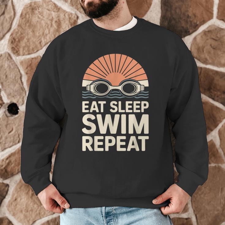 Eat Sleep Swim Repeat Swimmer Swimming Men Graphic Sweatshirt Eat Sleep Swim Repeat Swimmer Swimming Men Graphic Sweatshirt