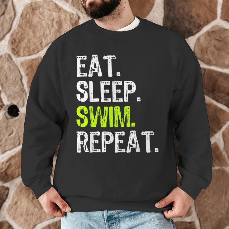 Eat Sleep Swim Repeat Swimming Swimmer Cool Men Graphic Sweatshirt Eat Sleep Swim Repeat Swimming Swimmer Cool Men Graphic Sweatshirt