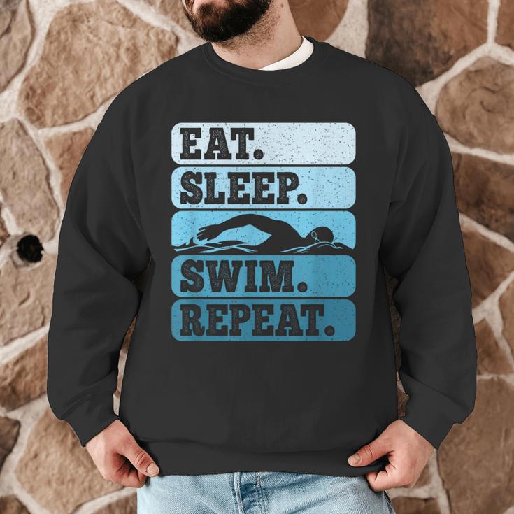 Eat Sleep Swim Vintage Swimming Lover Swimmer Men Women Men Graphic Sweatshirt Eat Sleep Swim Vintage Swimming Lover Swimmer Men Women Men Graphic Sweatshirt