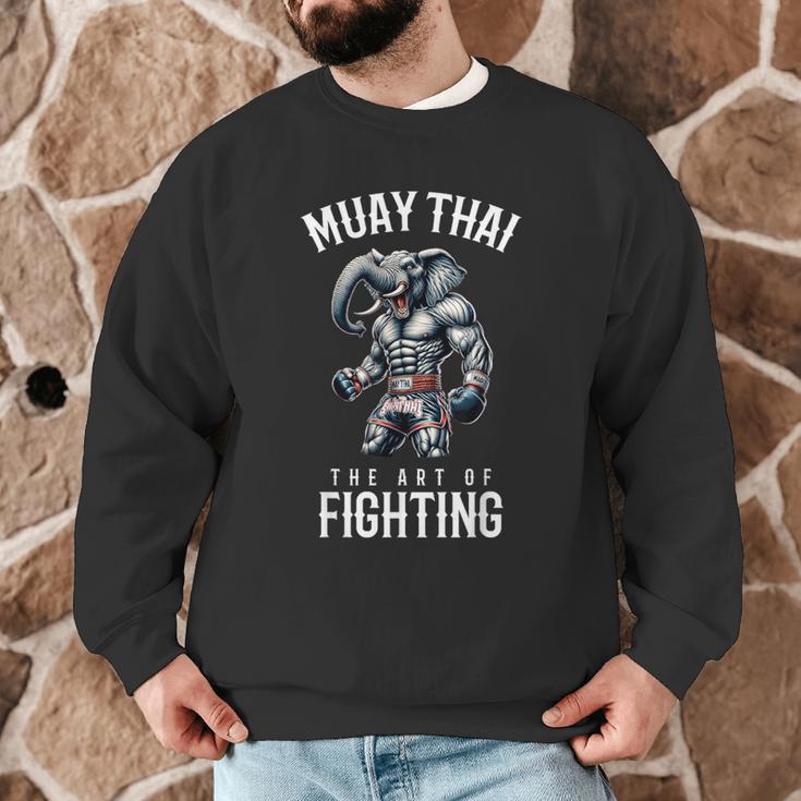 Elephant Muay Thai Kickboxing And Elephant Thai Boxing Men Graphic Sweatshirt Elephant Muay Thai Kickboxing And Elephant Thai Boxing Men Graphic Sweatshirt