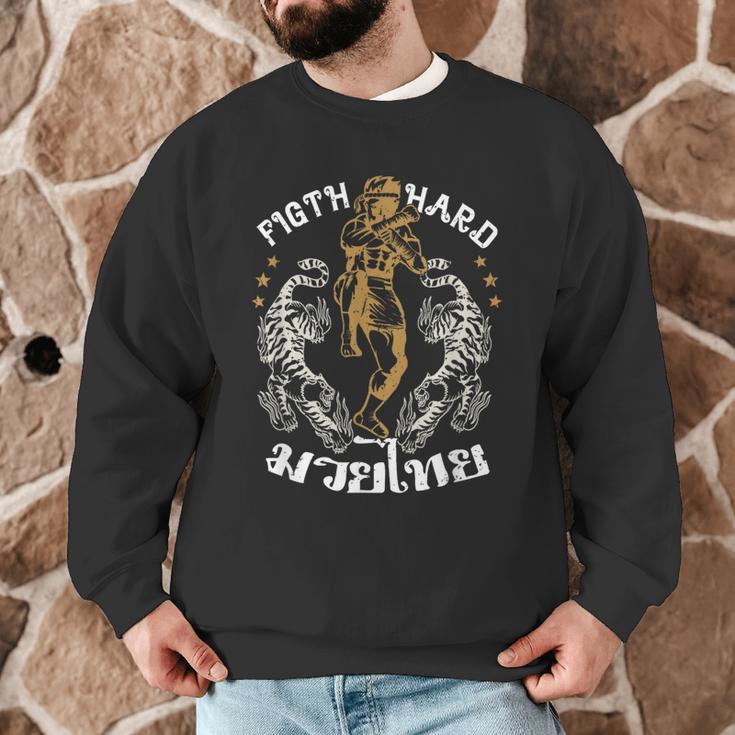 Fight Hard Traditional Fighter Muay Thai Men Graphic Sweatshirt Fight Hard Traditional Fighter Muay Thai Men Graphic Sweatshirt