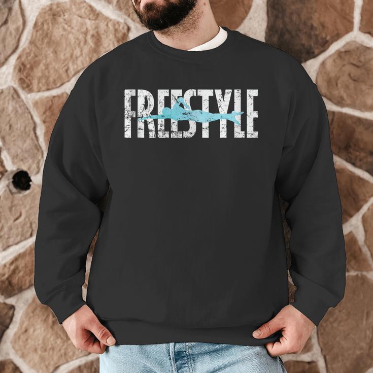 Freestyle Swimming Men Graphic Sweatshirt Freestyle Swimming Men Graphic Sweatshirt