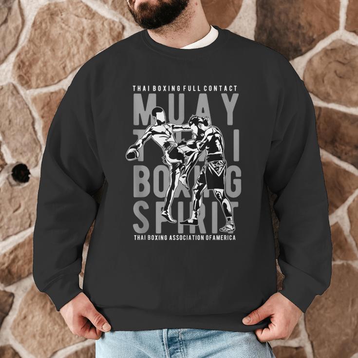 Full Contact Thai Boxing Association Of America Muay Thai Men Graphic Sweatshirt Full Contact Thai Boxing Association Of America Muay Thai Men Graphic Sweatshirt