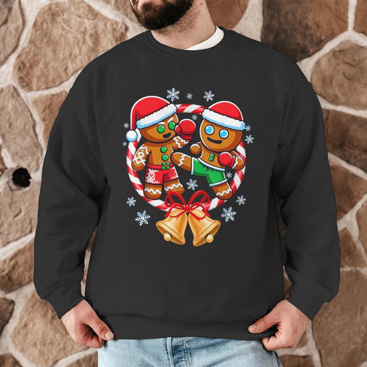 Gingerbread Cookies Christmas Fighting Muay Thai Men Graphic Sweatshirt