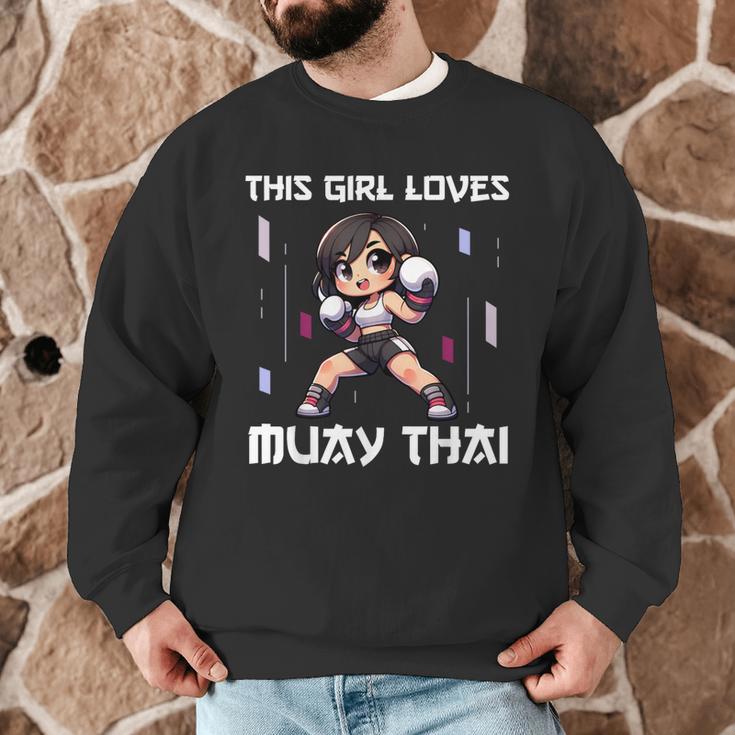 This Girl Loves Muay Thai Muay Thai Girls Kids Men Graphic Sweatshirt