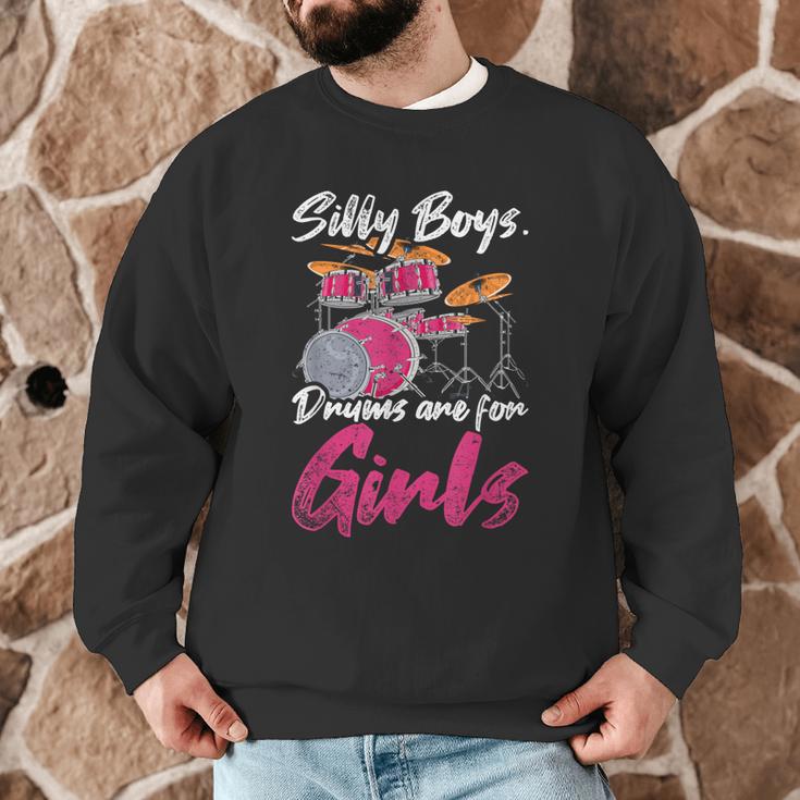 Girls Boys Kids Drummer Drum Kit Men Graphic Sweatshirt