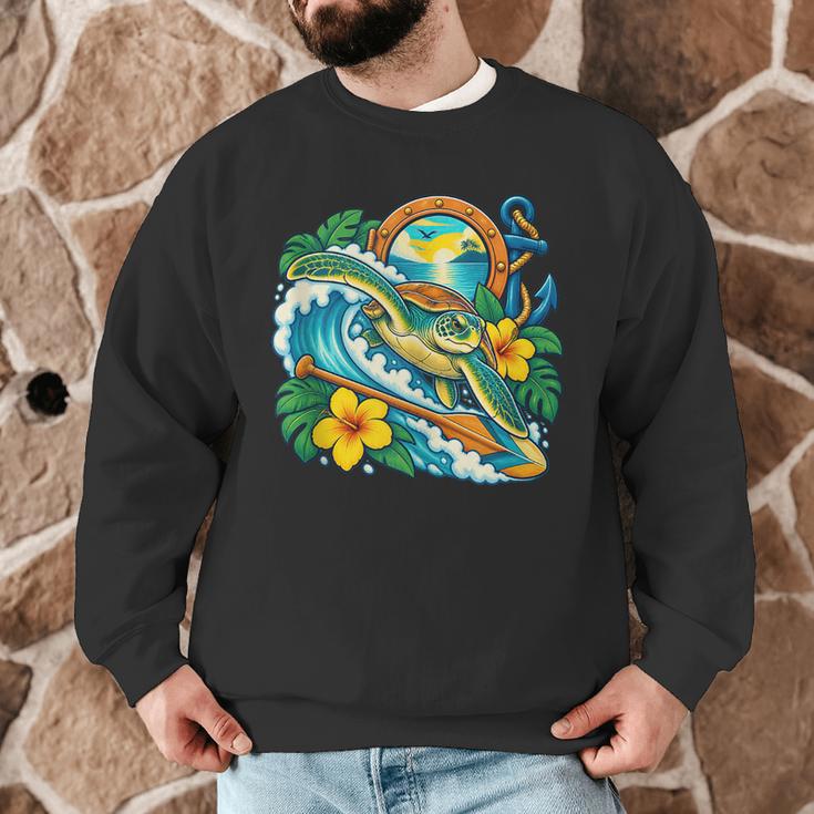 Green Sea Turtle Surfs Past a Canoe Paddle Sleeveless Men Graphic Sweatshirt Green Sea Turtle Surfs Past a Canoe Paddle Sleeveless Men Graphic Sweatshirt