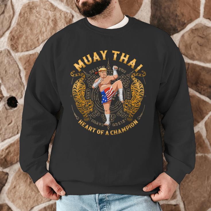 Heart Of a Champion Kickboxing And Muay Thai Trump Men Graphic Sweatshirt Heart Of a Champion Kickboxing And Muay Thai Trump Men Graphic Sweatshirt