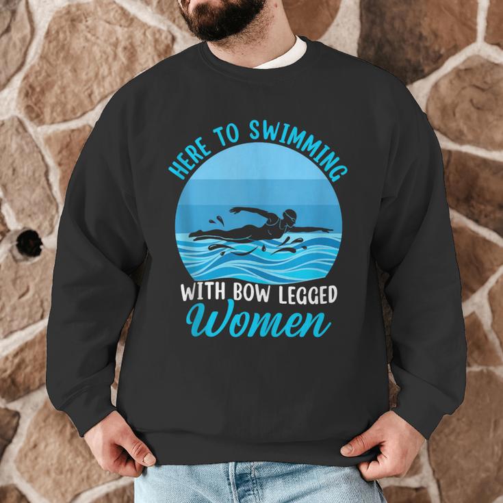 Here's To Swimming With Bow Legged Women Swimming Men Graphic Sweatshirt Here's To Swimming With Bow Legged Women Swimming Men Graphic Sweatshirt