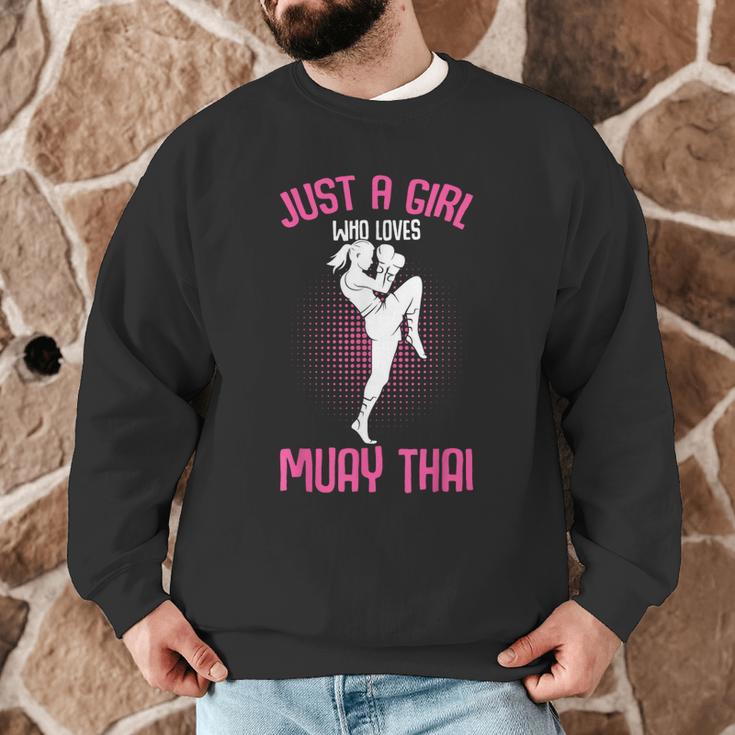 Just a Girl Who Loves Muay Thai Kids Girls Men Graphic Sweatshirt Just a Girl Who Loves Muay Thai Kids Girls Men Graphic Sweatshirt