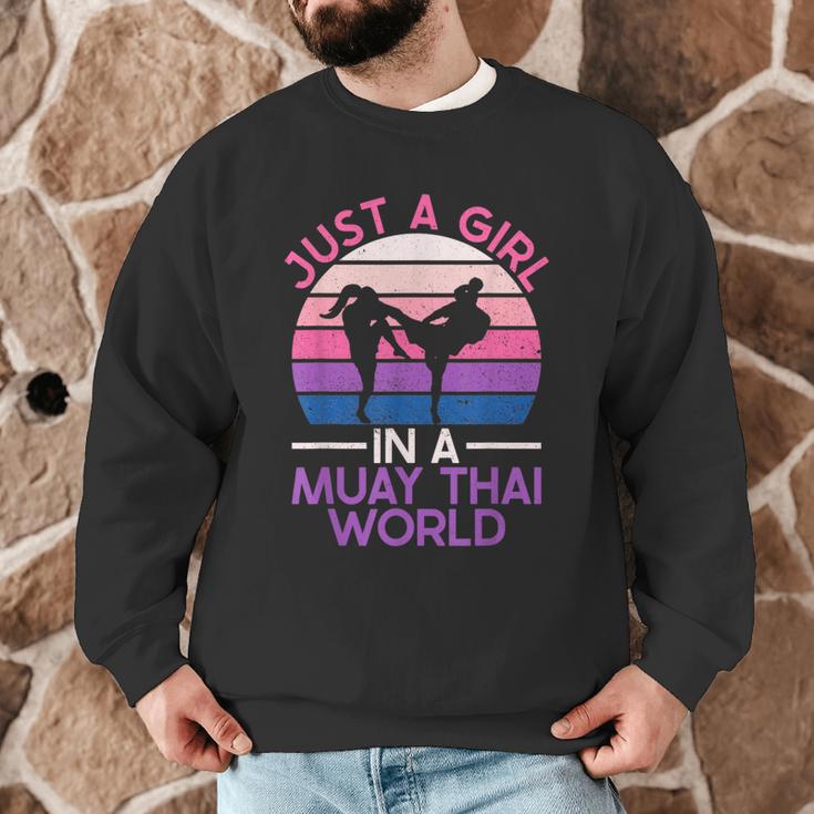 Just A Girl In A Muay Thai World Muay Thai Boxing Men Graphic Sweatshirt Just A Girl In A Muay Thai World Muay Thai Boxing Men Graphic Sweatshirt