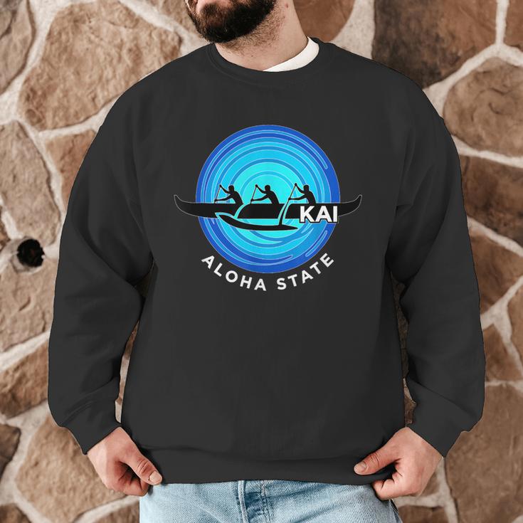 Kai Outrigger Canoe Hawaii Aloha State Paddling Retro Men Graphic Sweatshirt Kai Outrigger Canoe Hawaii Aloha State Paddling Retro Men Graphic Sweatshirt
