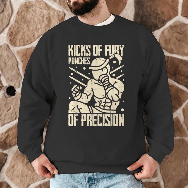 Kicks Of Fury Punches Of Precision Muay Thai Men Graphic Sweatshirt Kicks Of Fury Punches Of Precision Muay Thai Men Graphic Sweatshirt
