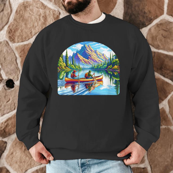 Lake Canoeing Canoe Men Graphic Sweatshirt Lake Canoeing Canoe Men Graphic Sweatshirt