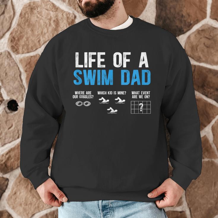 Life Of A Swim Dad Of A Swimmer Dad Swimming Father Men Graphic Sweatshirt