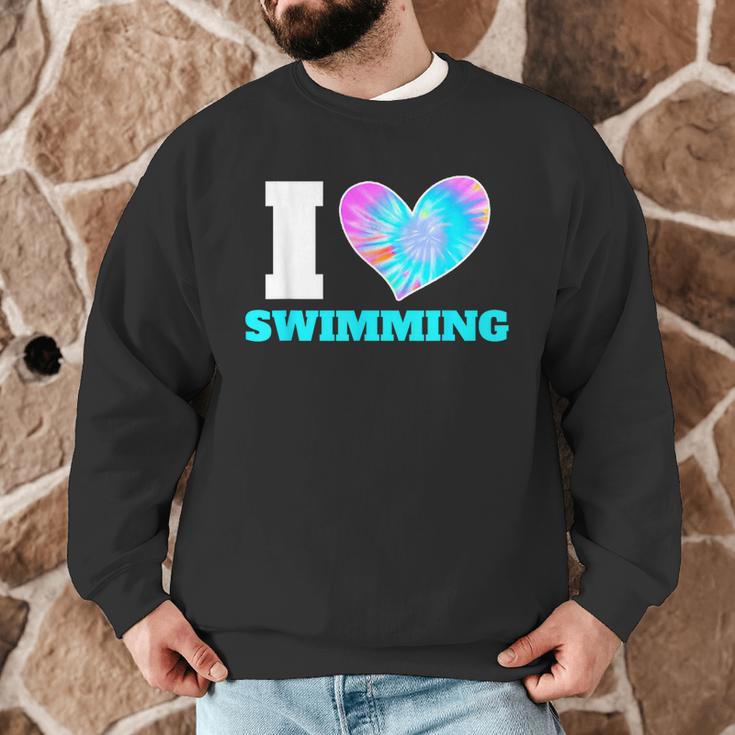 I Love Swimming Swimmer Swim Men Graphic Sweatshirt I Love Swimming Swimmer Swim Men Graphic Sweatshirt