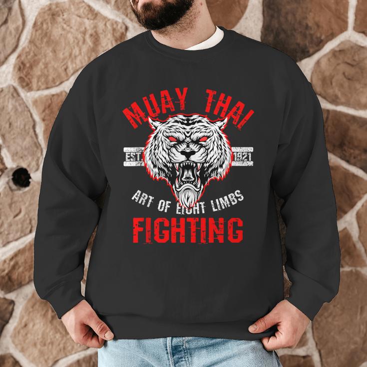 Muay Thai Art Of Eight Limbs Sak Yant Thai Boxing MMA Arts Men Graphic Sweatshirt