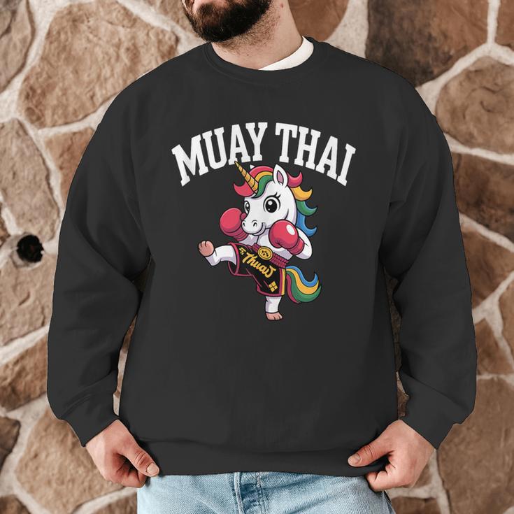 Muay Thai Art For Girls Kids Women Mixed Martial Arts Men Graphic Sweatshirt