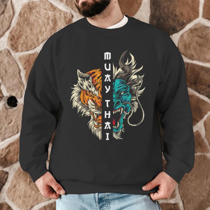 Muay Thai Dragon Tiger Men Graphic Sweatshirt Muay Thai Dragon Tiger Men Graphic Sweatshirt