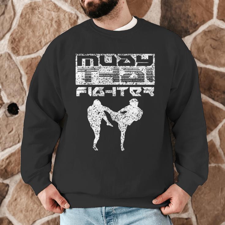 Muay Thai Fighter Boxing Martial Arts Men Graphic Sweatshirt
