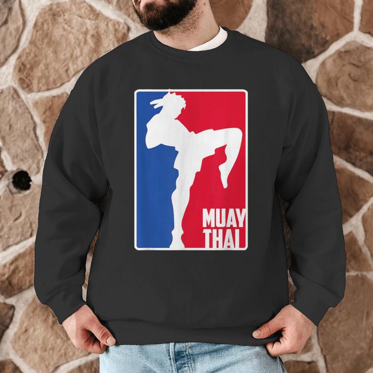 Muay Thai Fighter Retro Kickboxing Training MMA Men Graphic Sweatshirt Muay Thai Fighter Retro Kickboxing Training MMA Men Graphic Sweatshirt