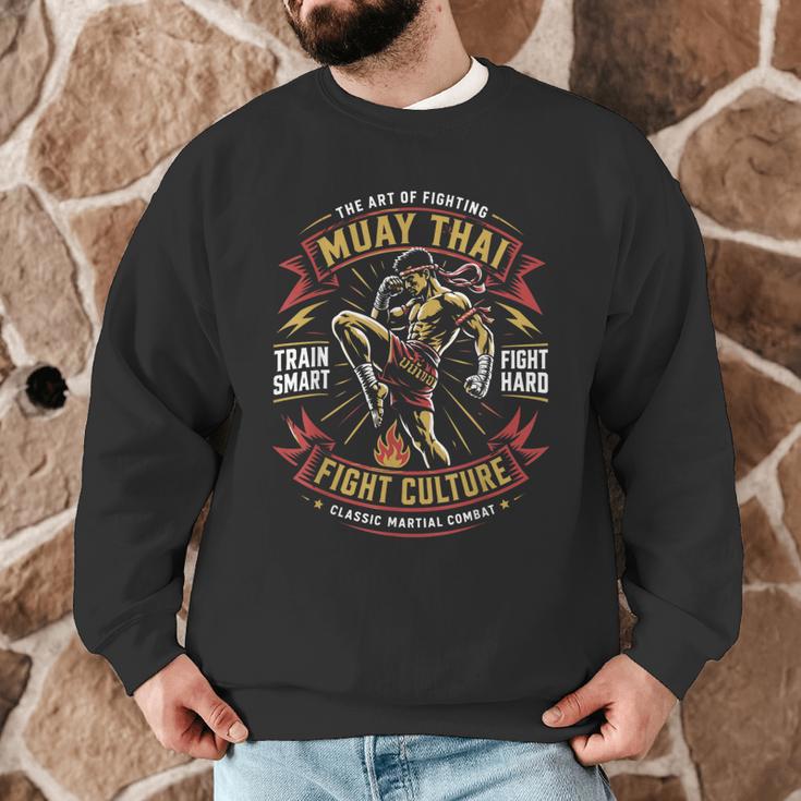 Muay Thai Fighter Training Thai Boxing Coach Men Graphic Sweatshirt