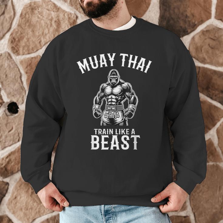 Muay Thai Gorilla Kickboxing And Gorilla Thai Boxing Men Graphic Sweatshirt
