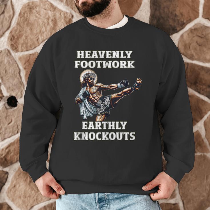 Muay Thai Lord Jesus Kickboxing Christian Men Graphic Sweatshirt Muay Thai Lord Jesus Kickboxing Christian Men Graphic Sweatshirt
