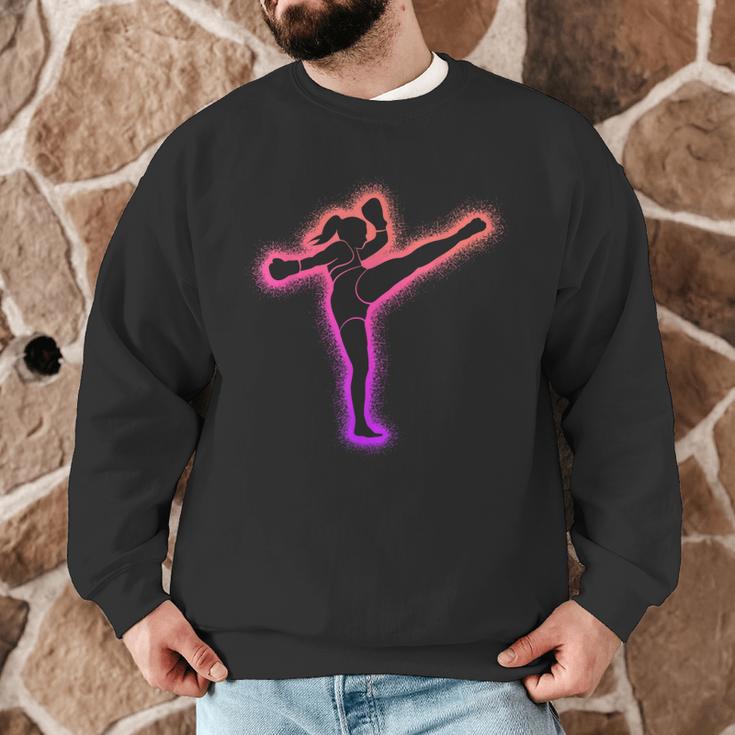 Muay Thai Martial Arts Kickboxer Women Girls Kickboxing Men Graphic Sweatshirt Muay Thai Martial Arts Kickboxer Women Girls Kickboxing Men Graphic Sweatshirt