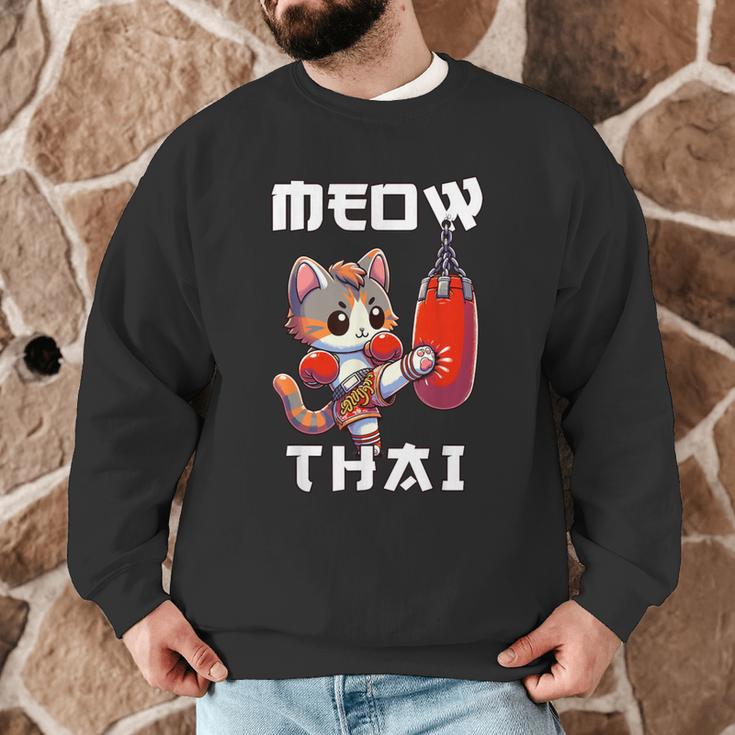 Muay Thai Meow Thai & Thai Boxing Muay Thai Cat Men Graphic Sweatshirt Muay Thai Meow Thai & Thai Boxing Muay Thai Cat Men Graphic Sweatshirt