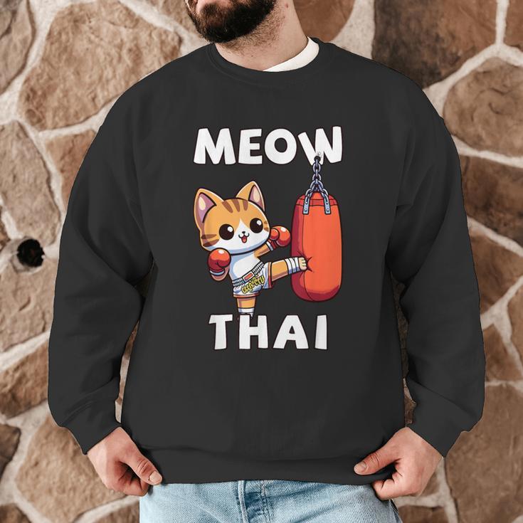Muay Thai Meow Thai Thai Boxing For Boys Muay Thai Cat Men Graphic Sweatshirt Muay Thai Meow Thai Thai Boxing For Boys Muay Thai Cat Men Graphic Sweatshirt
