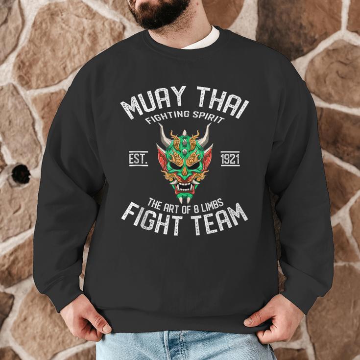 Muay Thai Oni Fight Team Kickboxing Men Graphic Sweatshirt