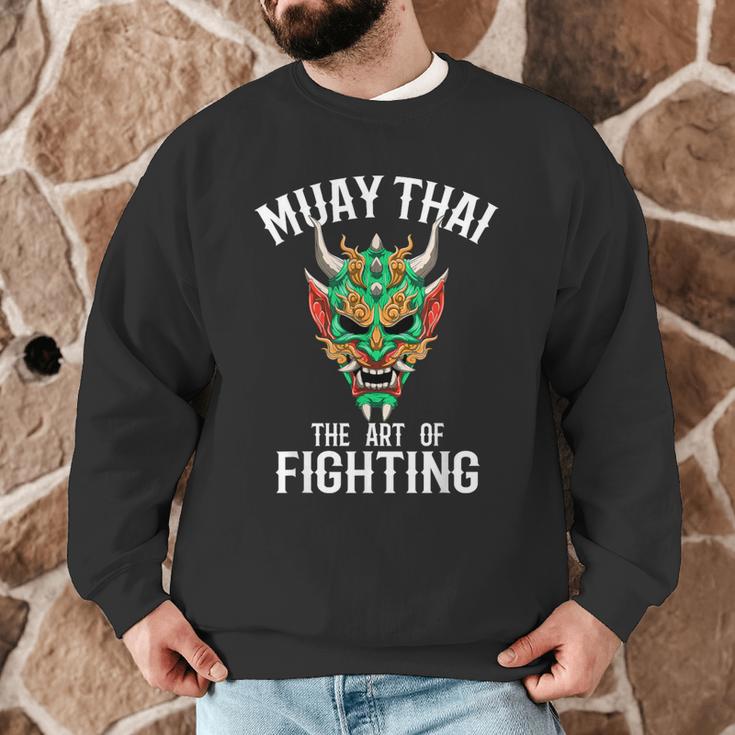 Muay Thai Oni Mask Thai Boxing And Kickboxing Men Graphic Sweatshirt Muay Thai Oni Mask Thai Boxing And Kickboxing Men Graphic Sweatshirt