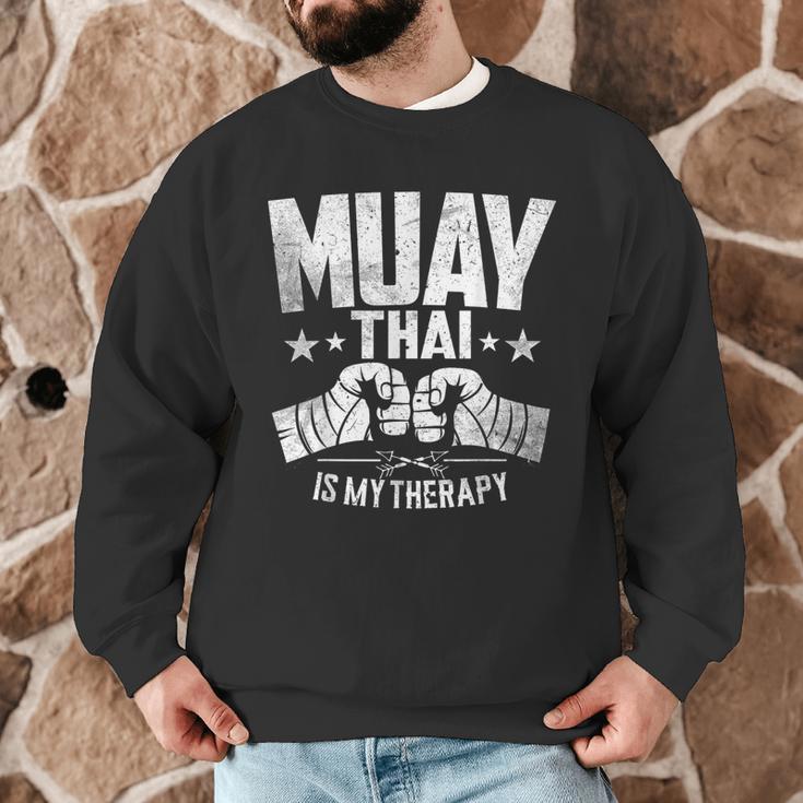 Muay Thai Is My Therapy Muay Thai Lovers Muay Thai Men Graphic Sweatshirt Muay Thai Is My Therapy Muay Thai Lovers Muay Thai Men Graphic Sweatshirt