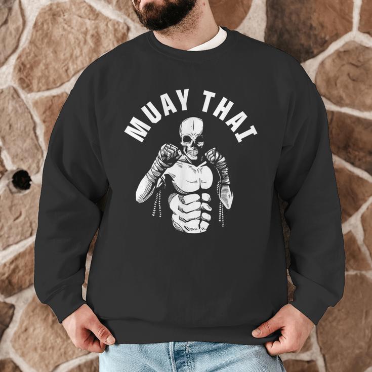 Muay Thai Skeleton Fighter MMA Club Coach Martial Arts Fight Men Graphic Sweatshirt Muay Thai Skeleton Fighter MMA Club Coach Martial Arts Fight Men Graphic Sweatshirt
