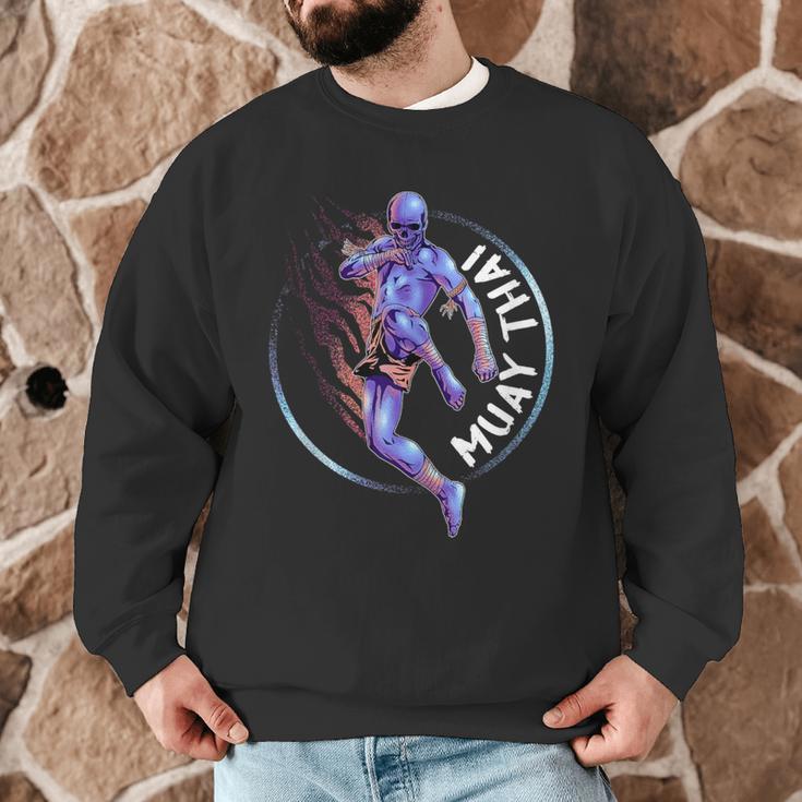 Muay Thai Skeleton Men Graphic Sweatshirt Muay Thai Skeleton Men Graphic Sweatshirt