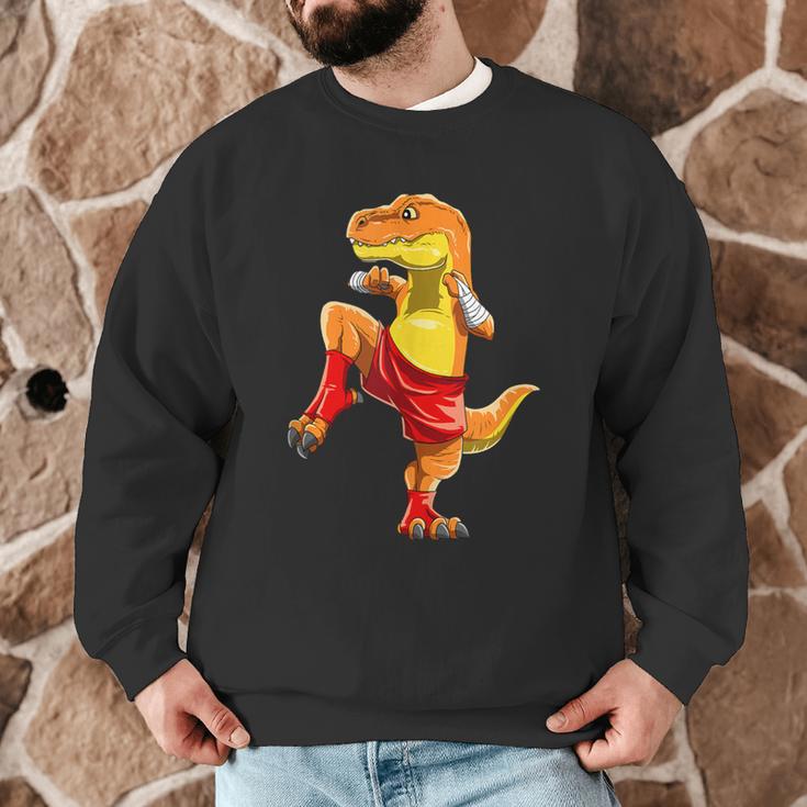 Muay Thai T-Rex Thai Boxing Men Graphic Sweatshirt Muay Thai T-Rex Thai Boxing Men Graphic Sweatshirt