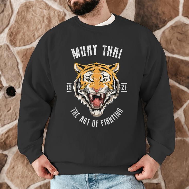 Muay Thai Tiger Thai Boxing Men Graphic Sweatshirt Muay Thai Tiger Thai Boxing Men Graphic Sweatshirt