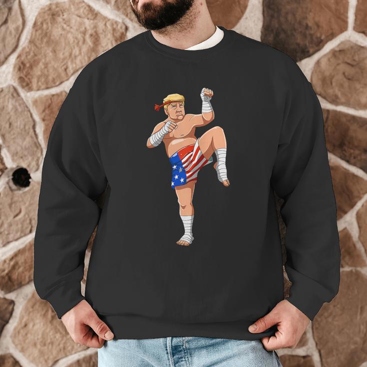 Muay Thai Trump Make Muay Thai Great Again Men Graphic Sweatshirt Muay Thai Trump Make Muay Thai Great Again Men Graphic Sweatshirt
